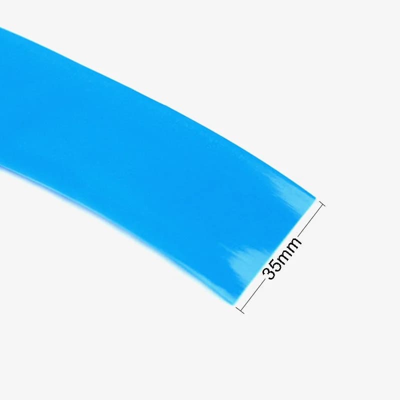 35mm PVC Heat Shrink Sleeve for Lithium Battery Pack - 1 Meter (Blue)