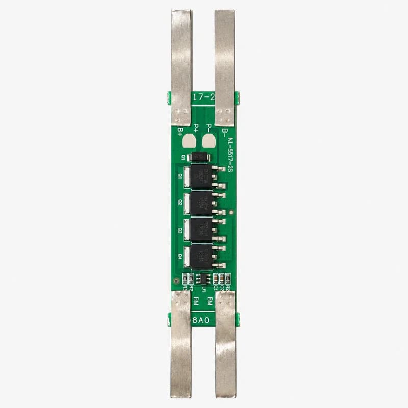 2S 10A LiFePO4 Battery Protection BMS Module with Nickel Strip for 3.2V Cells