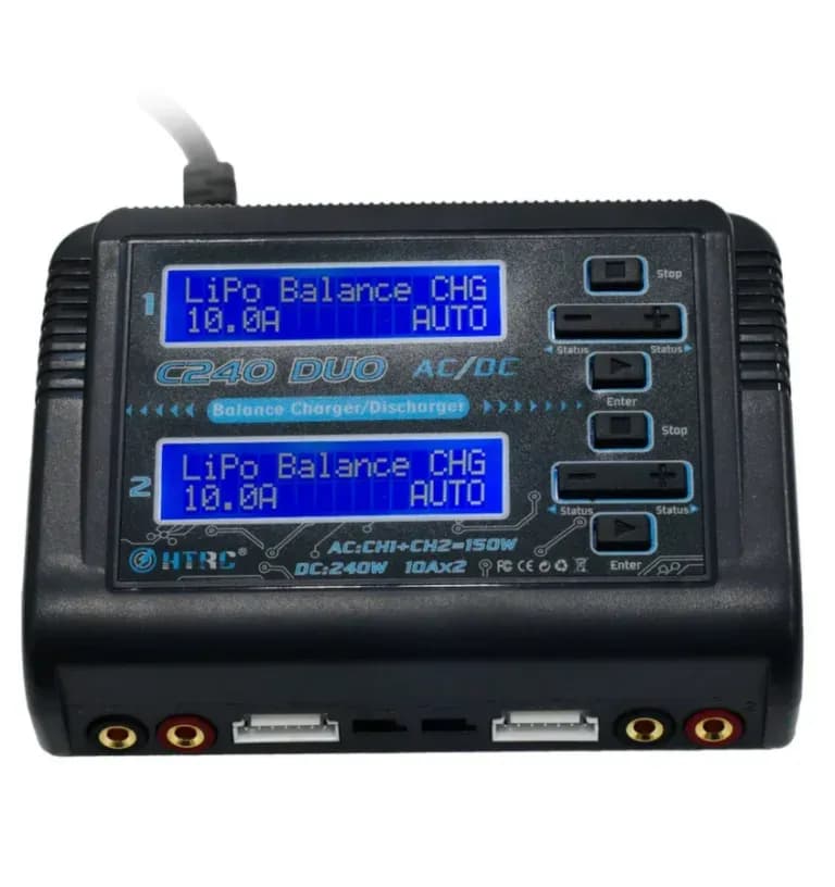 HTRC C240 DUO AC/DC 150W 240W Dual Channel RC Battery Balance Charger