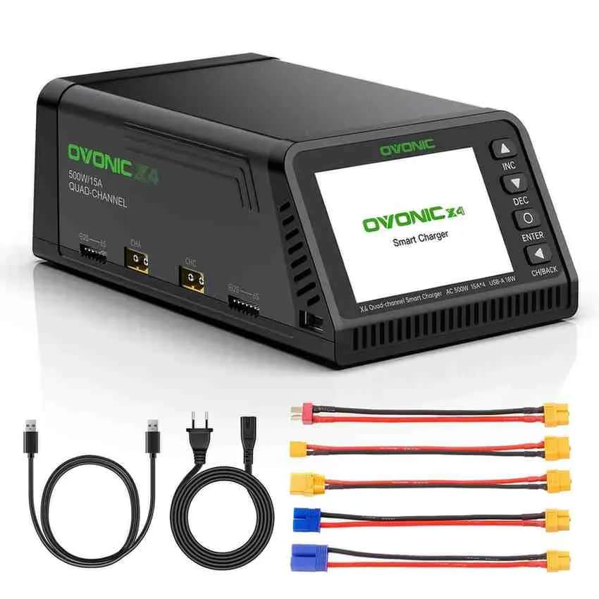 Ovonic X4 500W 4-Channel Smart RC Charger Precision Power for Demanding RC Enthusiasts
