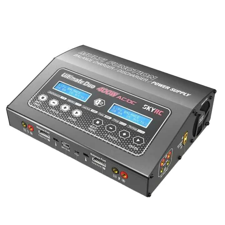 SKYRC D400 400W watt Dual Port Balance Charger & Discharger for LiPo/LiFe/NiMH Batteries