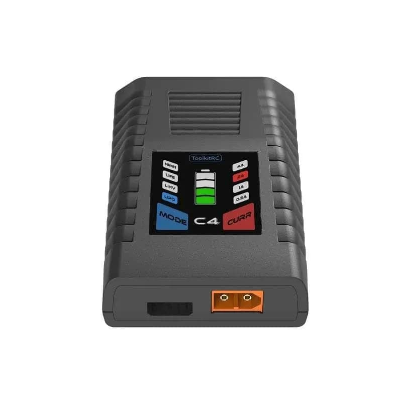 ToolkitRC C4 50W Compact Smart Charger for RC Drone, LiPo, Li-ion & NiMH Batteries