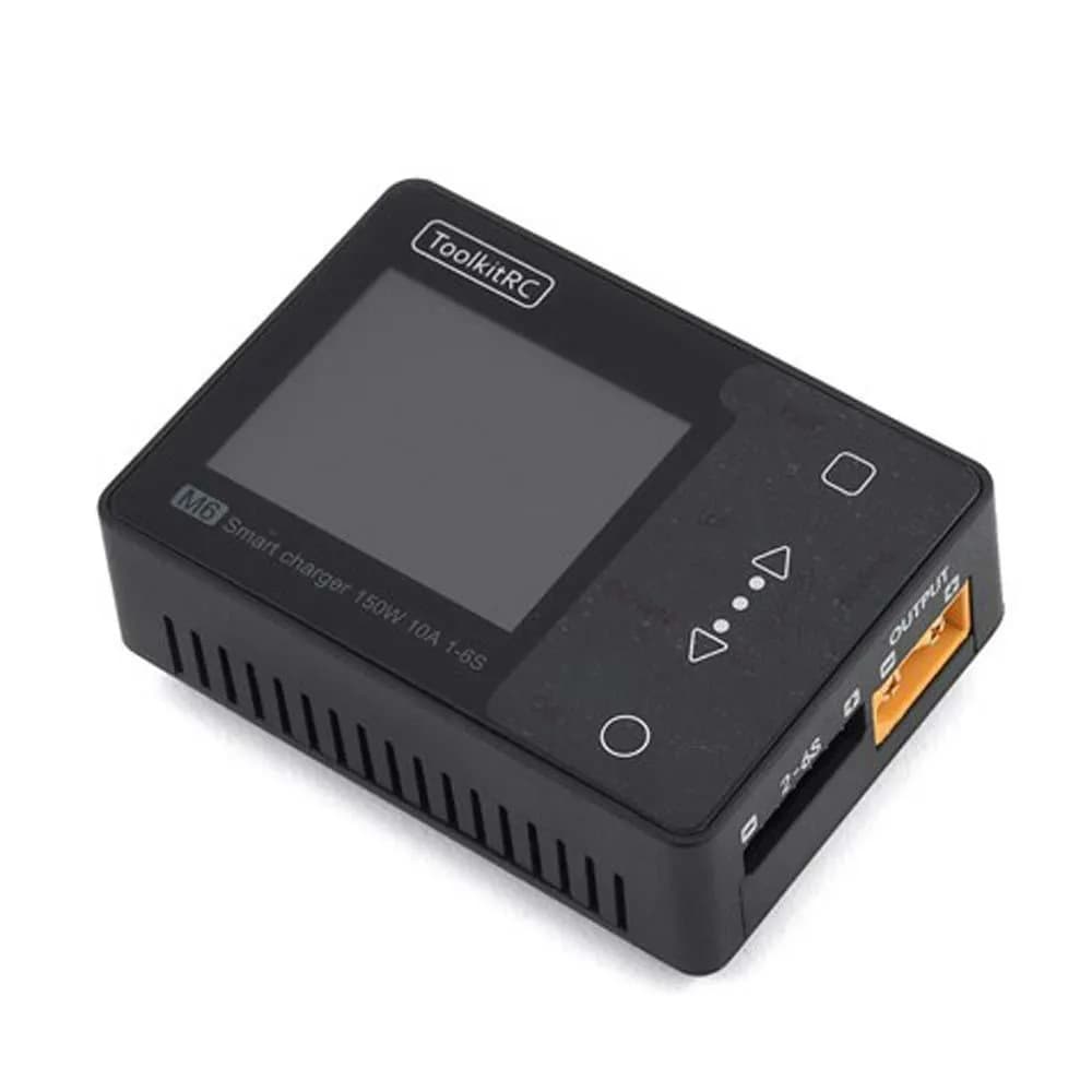 ToolkitRC M6 150W 10A DC Smart Battery Balance Charger for LiPo, Li-ion, NiMH, RC Batteries & Cell Checker
