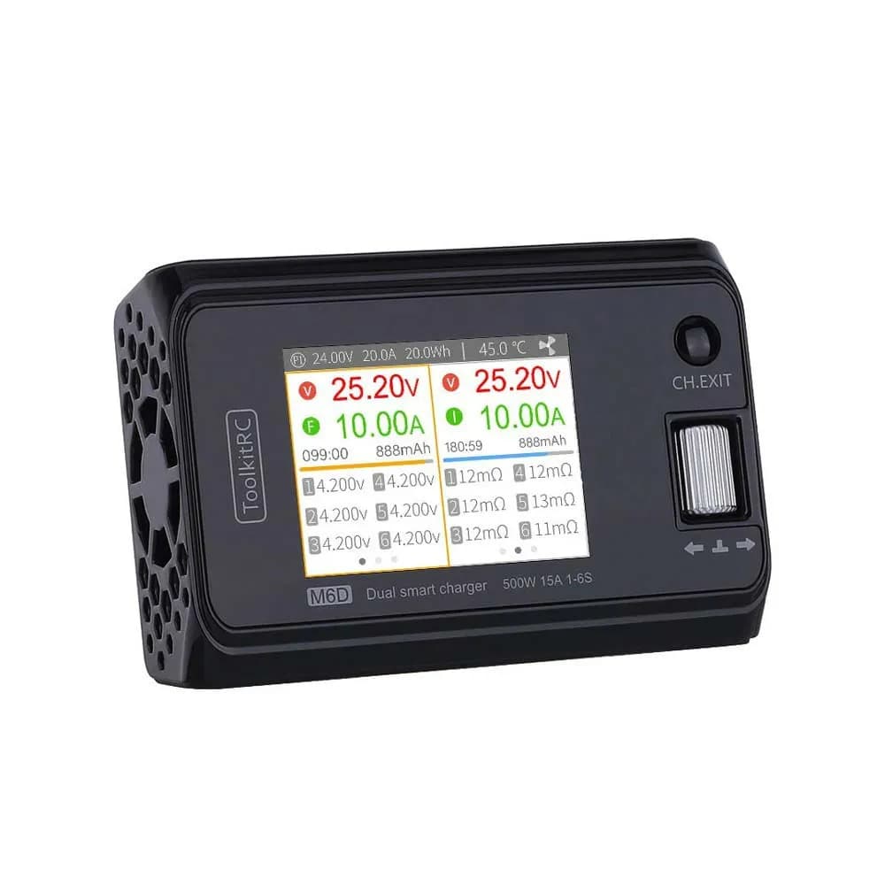 ToolKitRC M6D 500W 25A 1-6S DC Dual Smart Charger