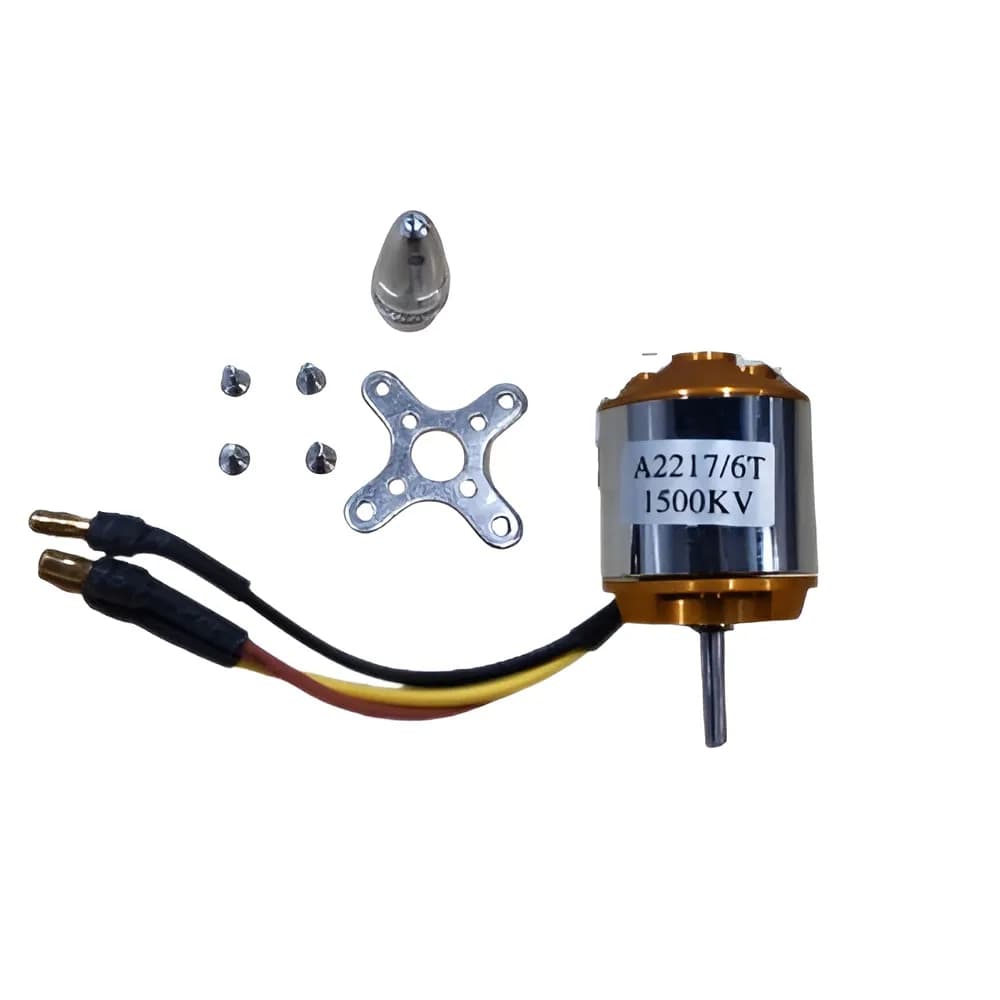A2217 6T 1500KV BLDC Brushless DC Motor for Marine RC Boat with Soldered Connector