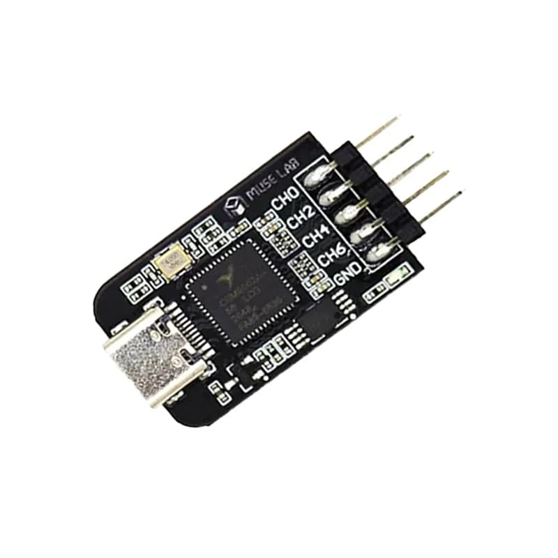 Muse Lab TYPE-C nanoDLA Logic Analyzer ARM FPGA Debugging Tool Protocol Analysis 24MHz SampleRate 8 Channels Open Source Sigrok PulseView