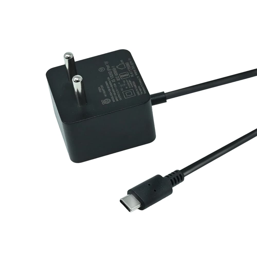 Official USB type-C 15.3W Power Supply For Raspberry Pi 4-Black