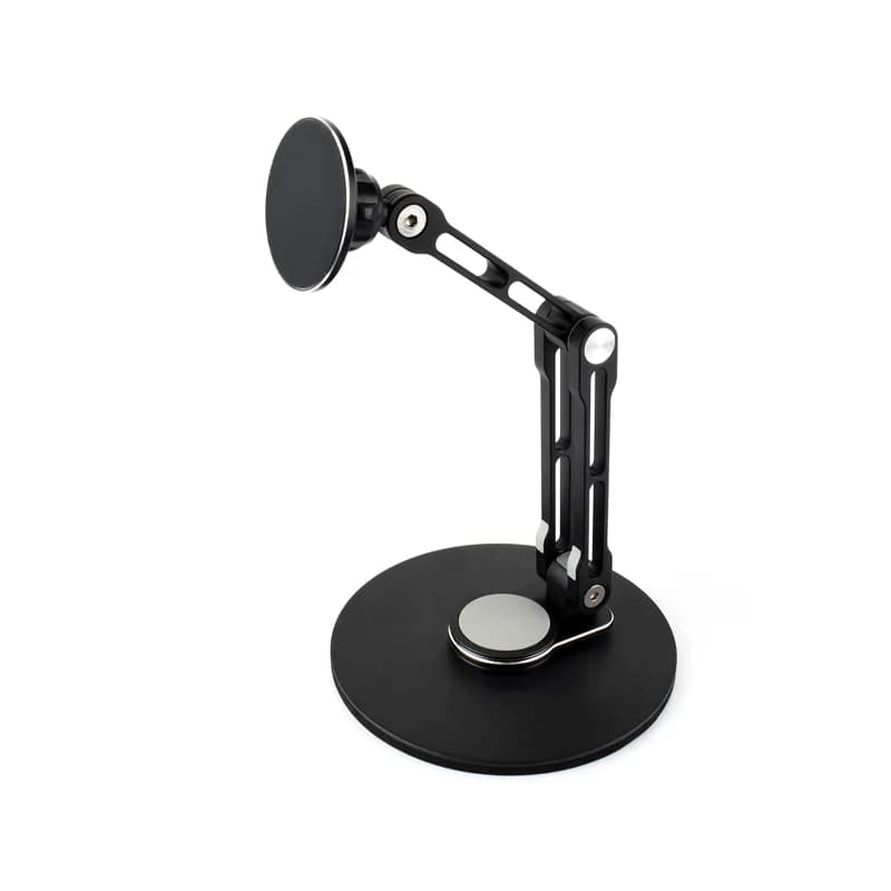 Waveshare 33201 Magnetic N52 Neodymium Magnet Portable Monitor Adjustable Stand, Compatible With 4~18.5inch Monitors, Supports Multi-axis Rotation, Comes With Magnetic Metal Rings, Foldable For Easy Storage