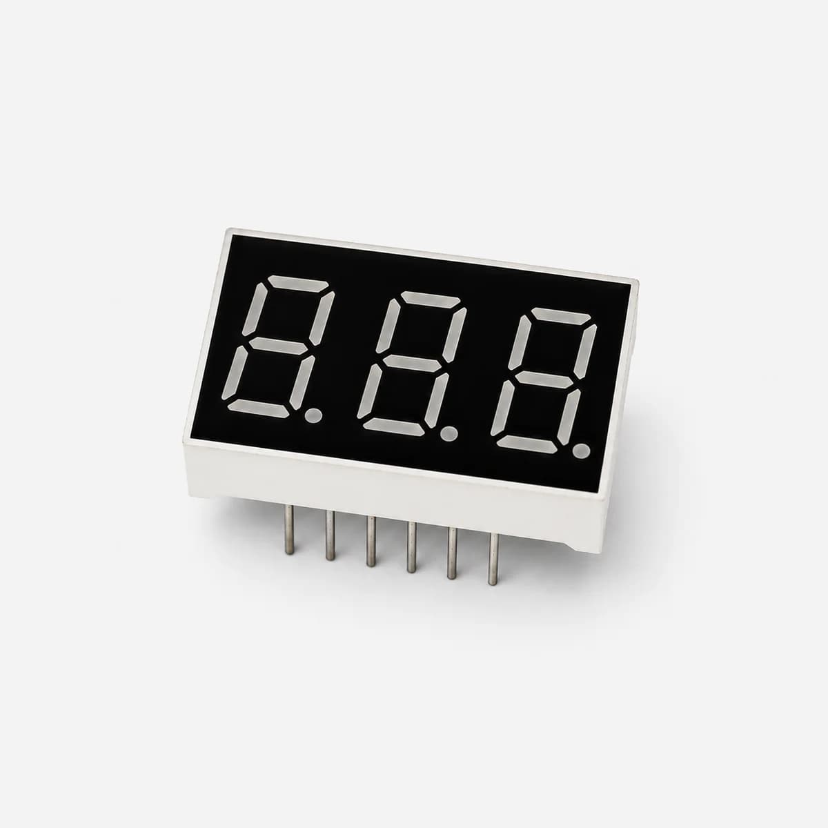 0.36 Inch 3 Digit 7-Segment - RED (Common Anode) LED Display CC - 12 Pin
