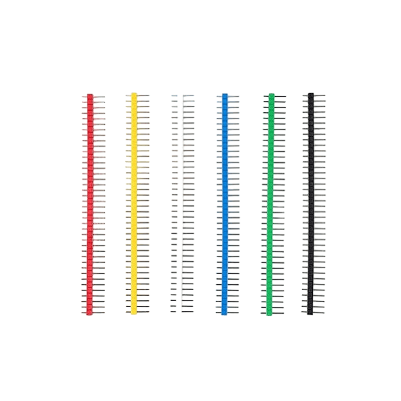 PCB Male Header 40-Pin Kit (6 Colours) – 5 pcs each, 2.54mm Single Row
