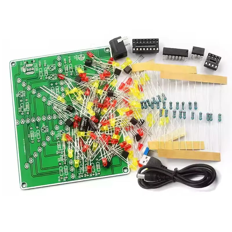 NE555 CD4017 LED Chaser Kit Two Color Fireworks LED Running Light DIY Electronics Kit