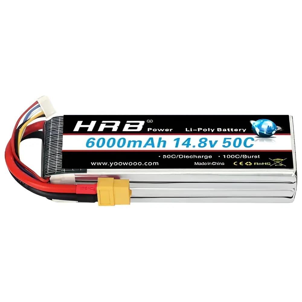 HRB 4S 14.8V 6000mAh 50C Lipo Battery with XT60 Plug