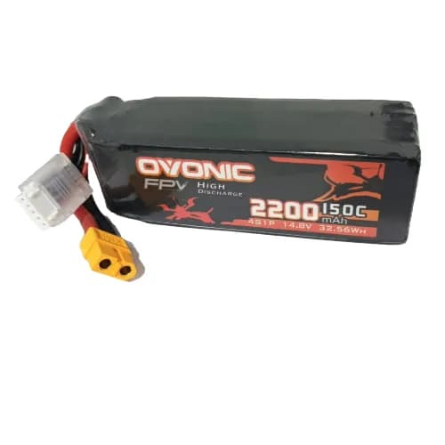 OVONIC 2200mAh 150C 4S1P LiPo Battery with XT60 Plug for FPV Racing Drones
