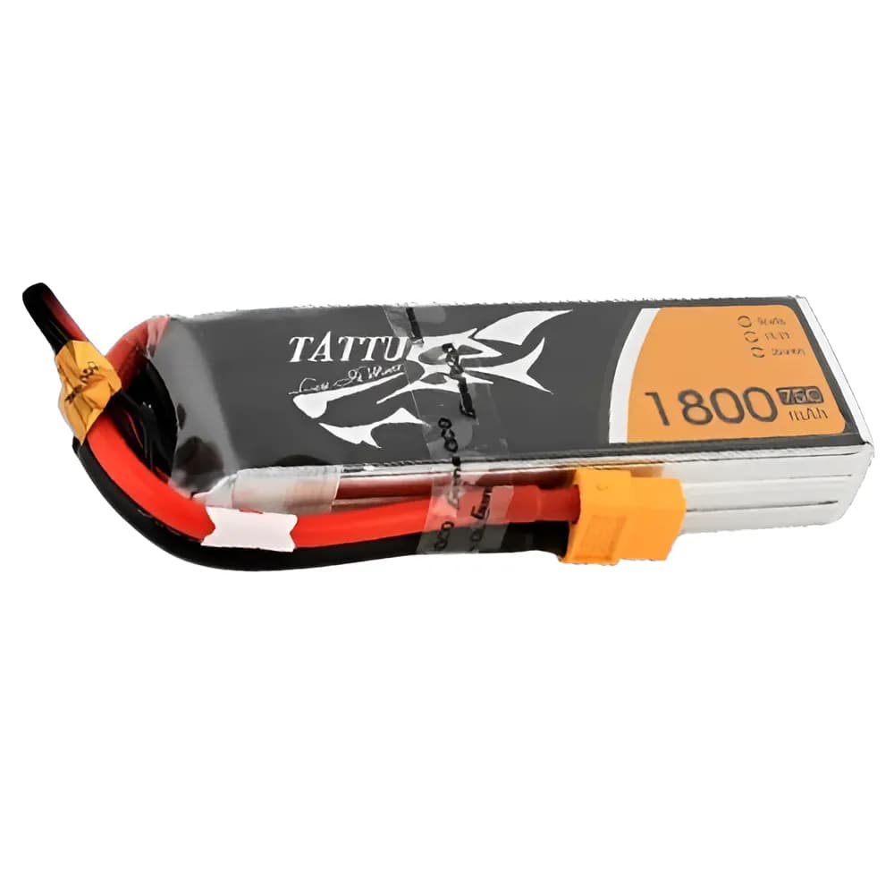 TATTU 1800mAh 3S 75C Lipo Battery with XT60 Plug for FPV Racing Drones