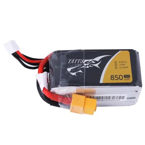 TATTU 850mAh 14.8V 75C 4S1P Lipo Battery With XT30 Plug for FPV Racing Drones