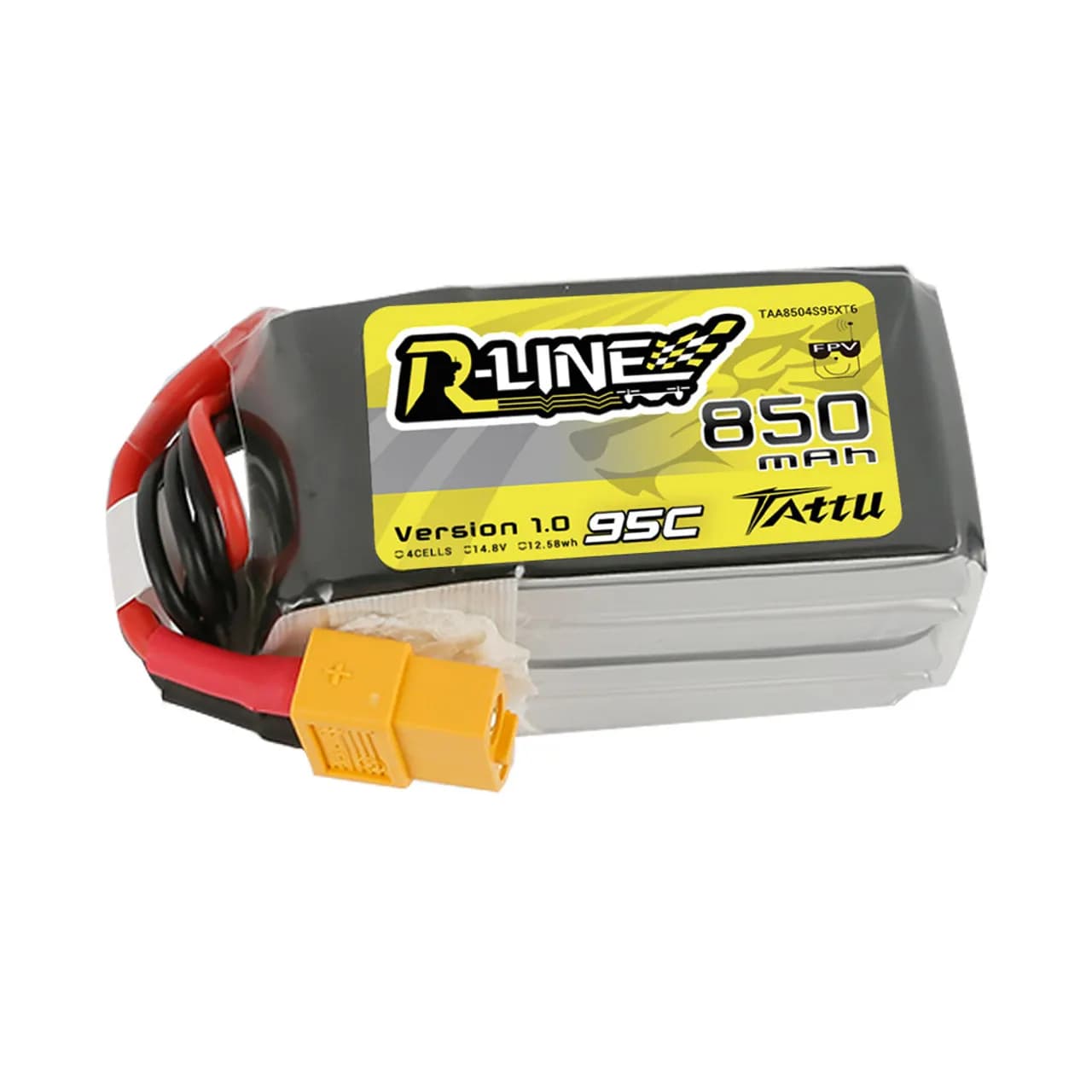 TATTU R-LINE V1.0 850mAh 4S1P 95C Lipo Battery with XT30 Plug for FPV Drones
