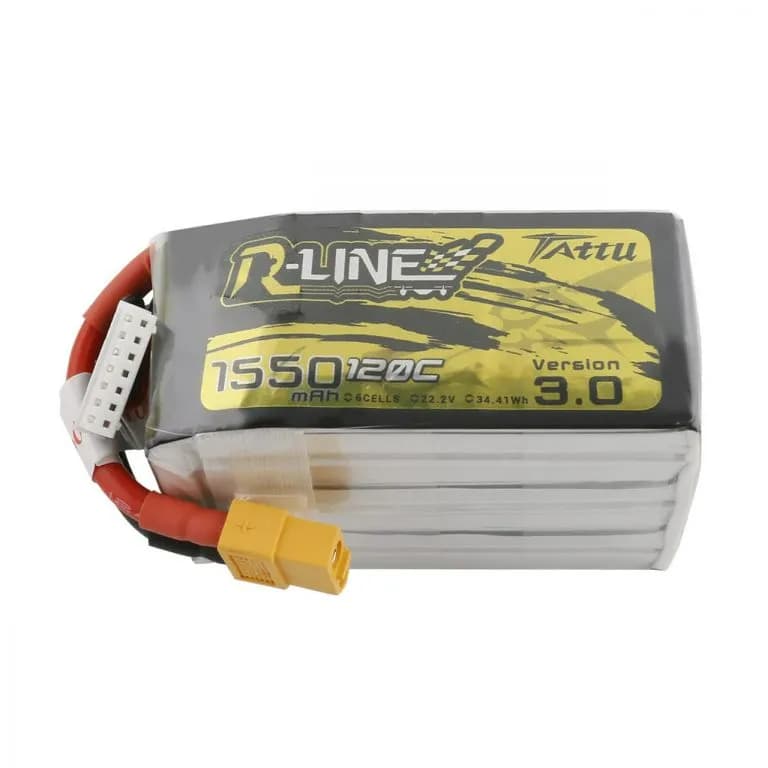 TATTU R-LINE V3.0 1550mAh 120C 6S1P Lipo Battery with XT60 Plug for FPV Racing Drones