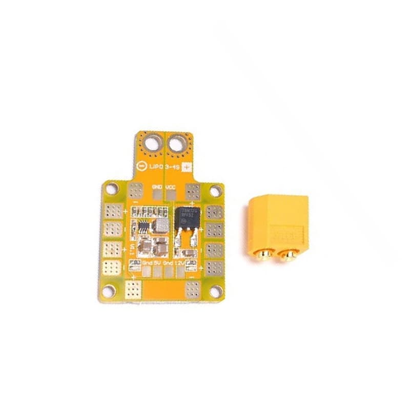 PDB-XT60 with BEC 5V and 12V (Yellow)