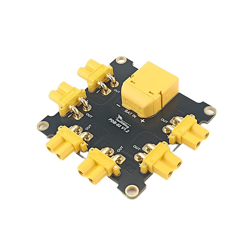 SwiftWing PDB-02-XT60-6XT30 3S–6S Power Distribution Board with XT60 & 6 XT30 Connectors