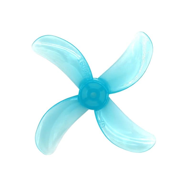 Pro-Range Propellers 40mm 1609 PC 4 Blade 1.5mm Propellers 4CW+4CCW- Clear Blue