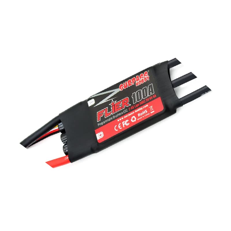 SURPASS Flier 100A ESC Li:2-6S NiNh:5-18NC SBEC:5V/6V/8A 90*37*10mm 4.0 Connector