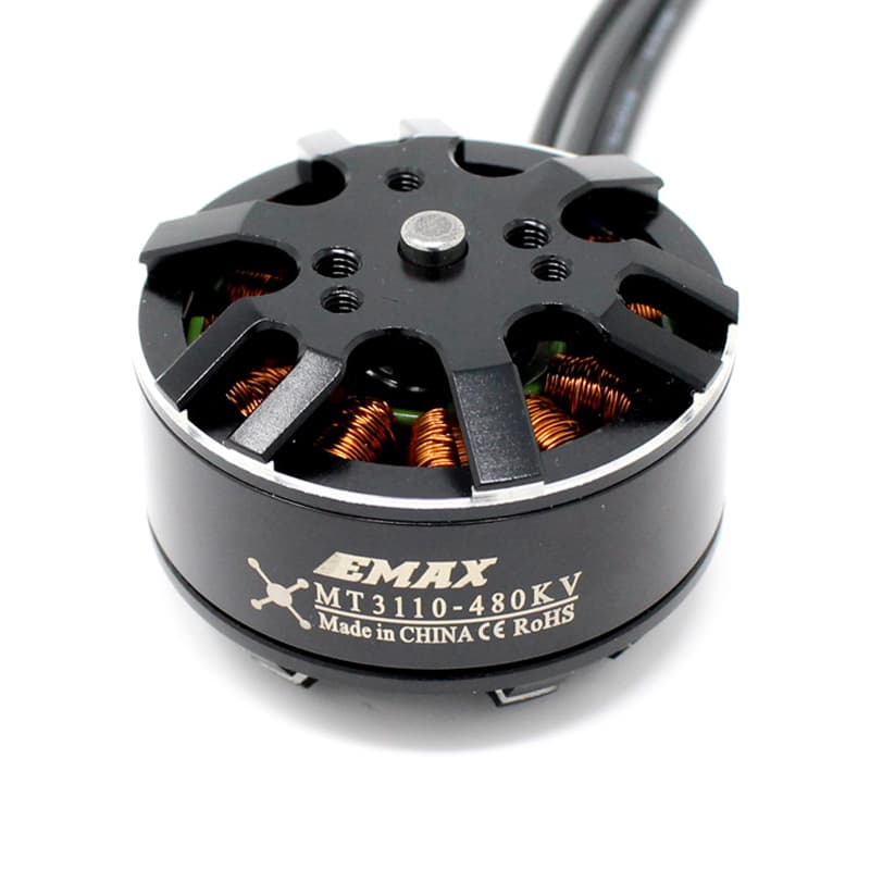 EMAX MT3110 480KV Brushless DC Motor for Multirotors - Black Cap (CW)