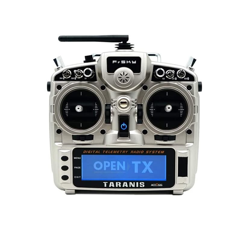 FrSky Taranis X9D Plus 2019 Digital Telemetry Drone Remote Control with FrSky RX8R Pro Receiver- (Silver Colour)