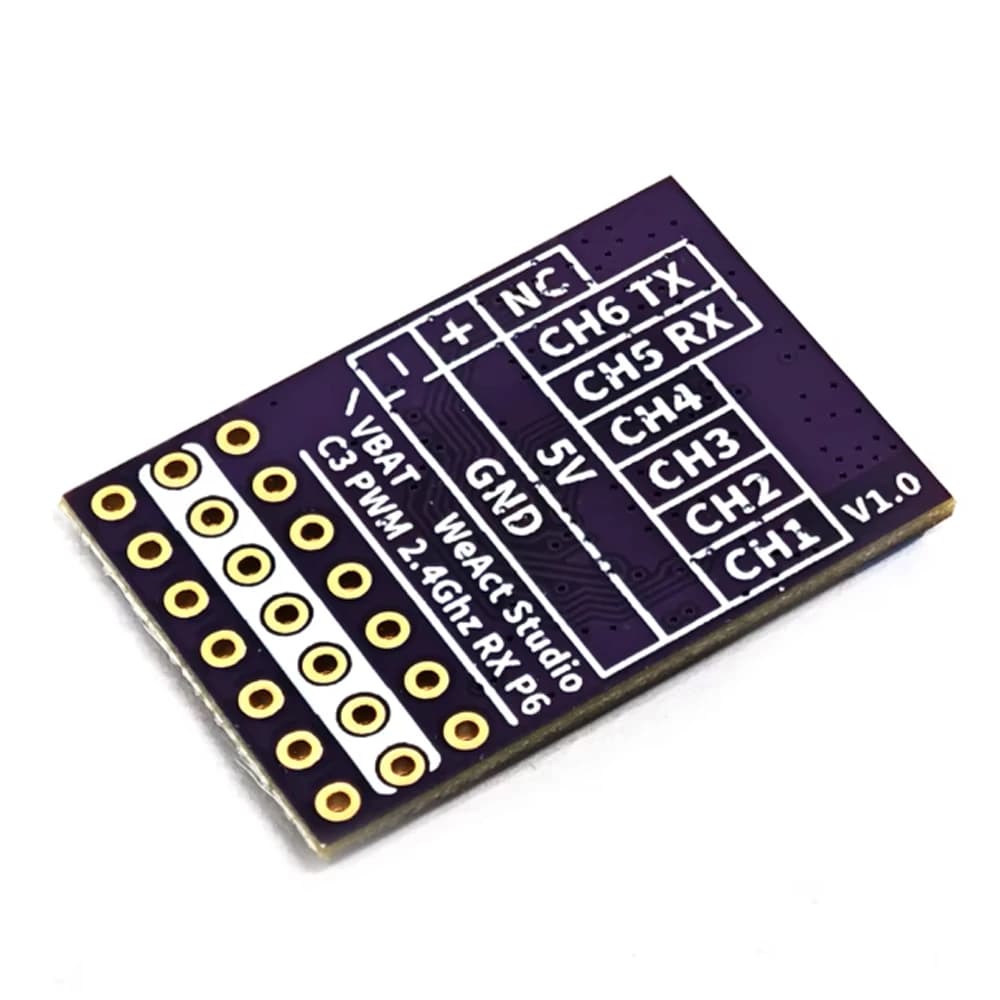 WeAct Studio ELRS 2.4G 6CH PWM/CRSF Receiver for RC FPV Drones