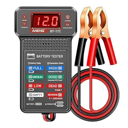 Aneng BT-172 12V Digital Battery tester with LED Indicator Digital LCD Screen