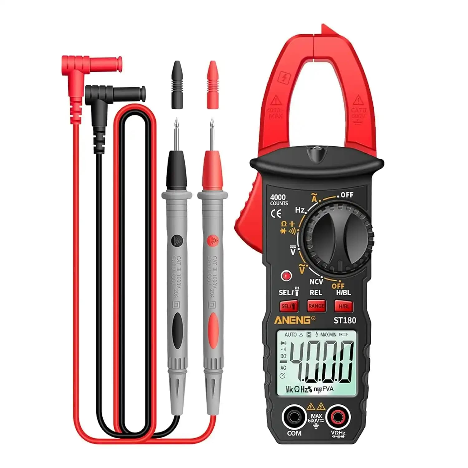 Aneng High Precision ST180 4000 Counts Digital Clamp Multimeter