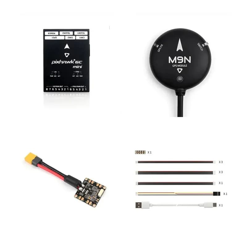 Holybro Pixhawk 6C Mini Flight Controller Combo with PM06 14S Power Module & M9N GPS