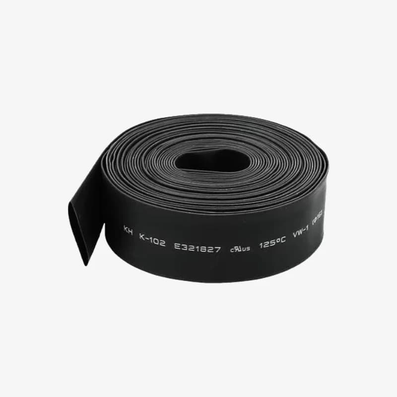 Heat Shrink Sleeve Tube Flat - 10 mm Diameter - Black - 1 meter