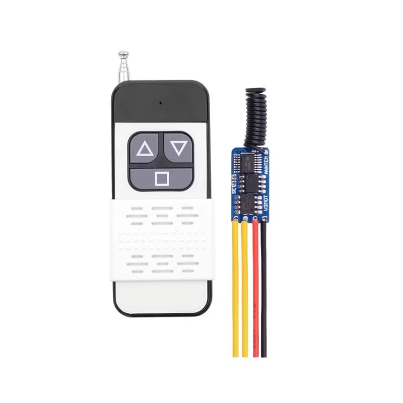 Up Down Stop Forward Reverse Wireless Mini Motor Remote Switch Controller DC 12V
