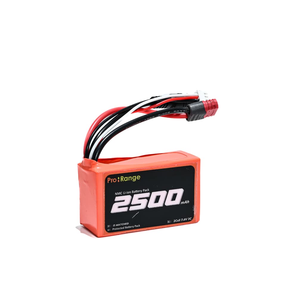 Pro-Range NMC 18650 7.4V 2500mAh 3C 2S1P Li-Ion Battery Pack with DC Jack Female & Nylon-T