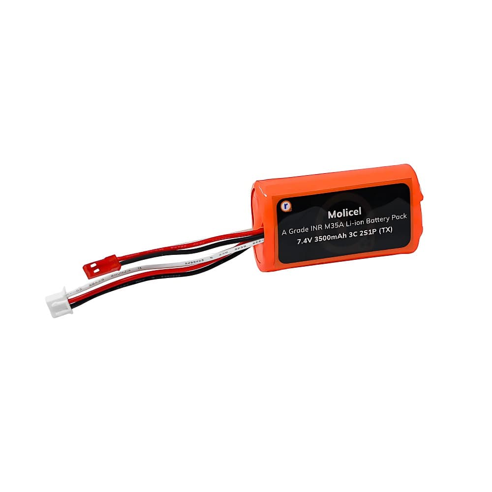 Molicel A Grade INR 18650-M35A 7.4V 3500mAh 3C 2S1P (TX) Li-ion Battery Pack