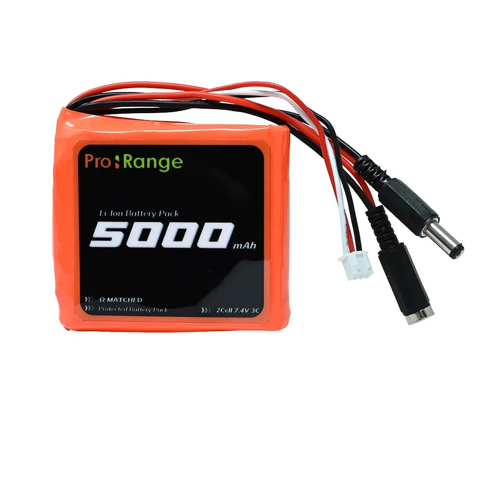 Pro-Range INR 18650 7.4V 5000mAh 3C 2S2P Li-Ion Battery Pack In a line with DC jack Male - Female