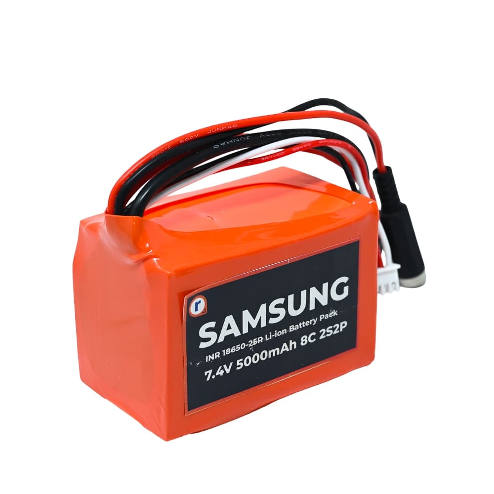 Samsung A Grade INR 18650-25R 7.4V 5000mAh 8C 2S2P Li-Ion Battery Pack