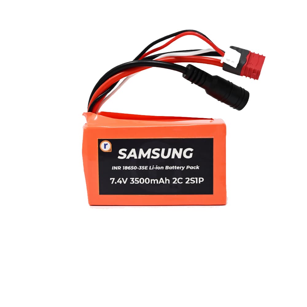 Samsung A Grade INR 18650-35E 7.4V 3500mAh 2C 2S1P Li-Ion Battery Pack