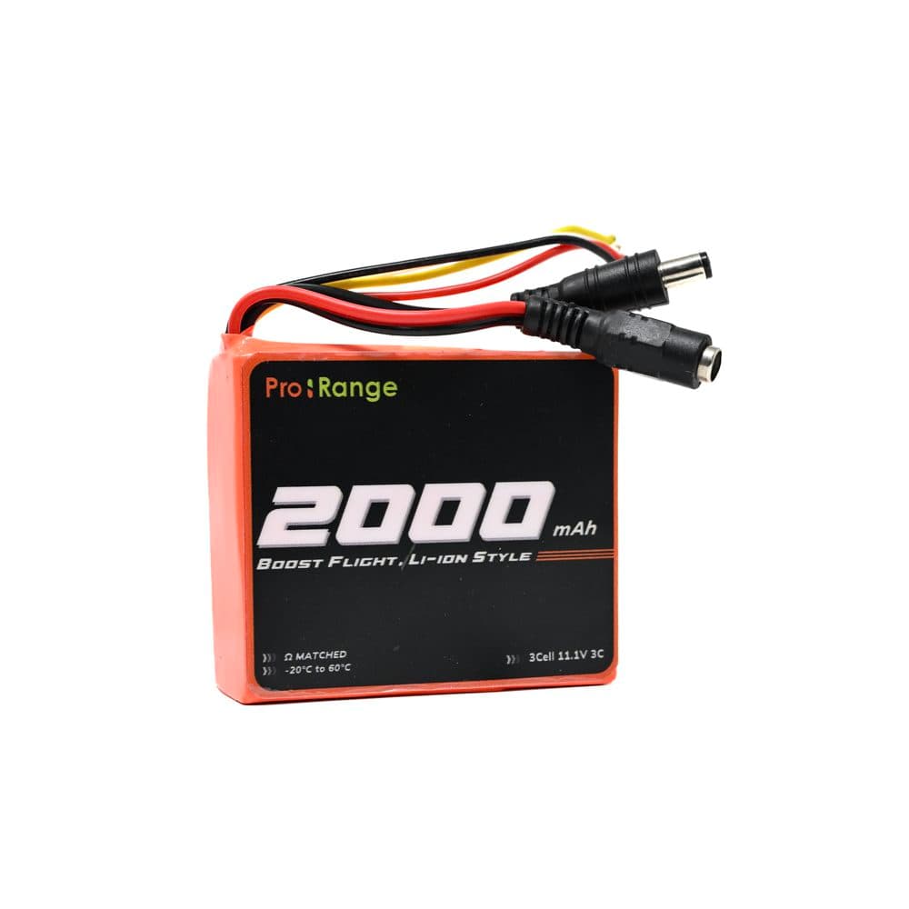 Pro-Range INR 18650 11.1V 2000mAh 3C 3S1P Li-Ion Battery Pack with DC Jack Male & Female