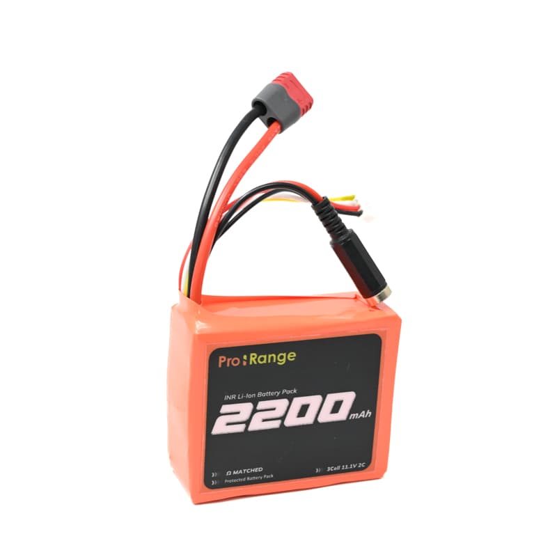 Pro-Range INR 18650 11.1V 2200mAh 2C 3S1P Li-Ion Battery Pack with JST-XH & Nylon-T