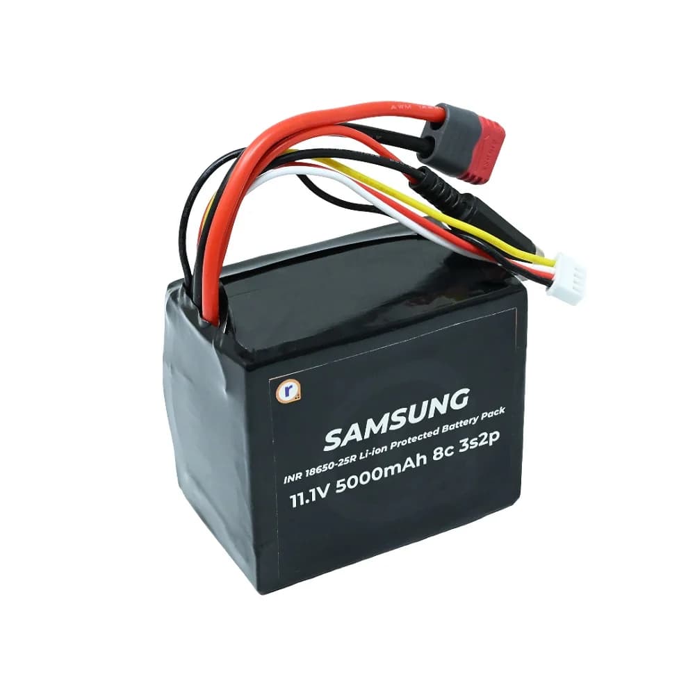 Samsung A Grade INR 18650-25R 11.1V 5000mAh 8C 3S2P Li-Ion Battery Pack
