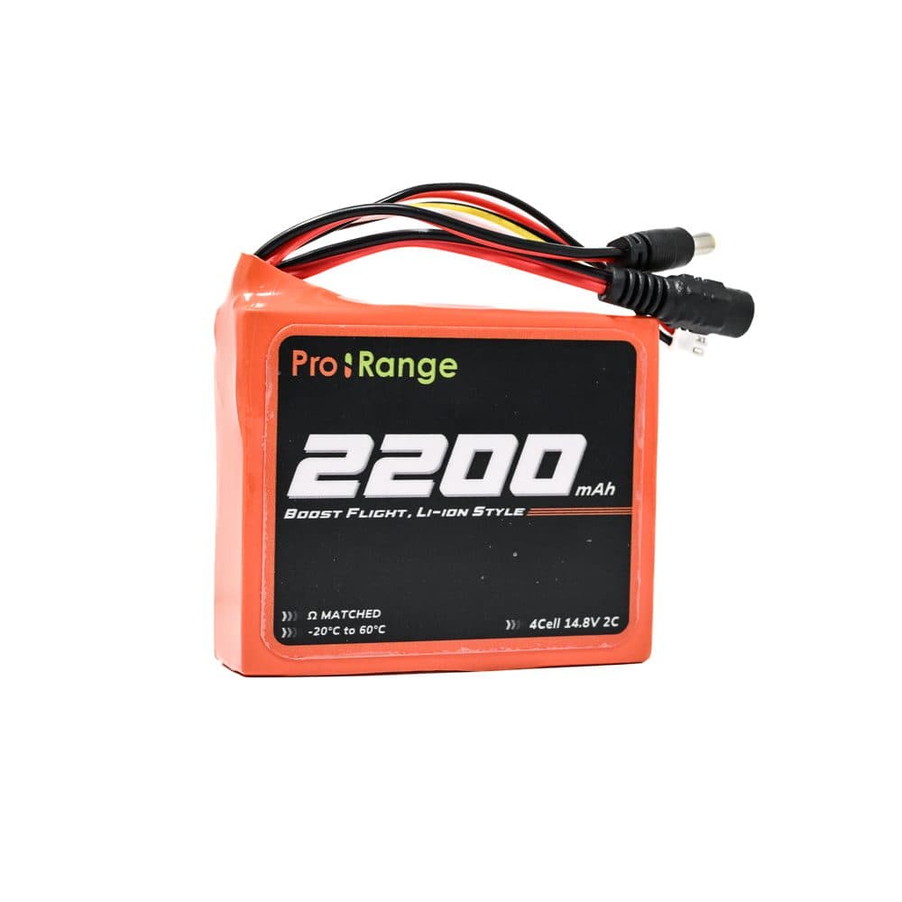 Pro-Range A Grade NMC N18650CH 14.8V 2200mAh 2C 4S1P Li-Ion Battery Pack with DC Jack Male & Female