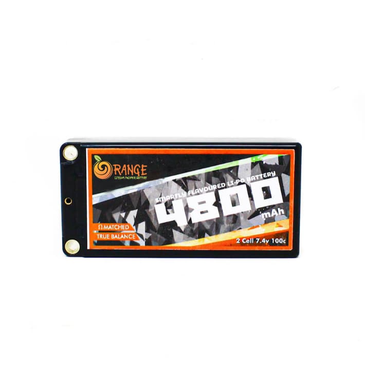 Orange 7.4V 4800mAh 100C 2S Hardcase Lithium Polymer Battery Pack