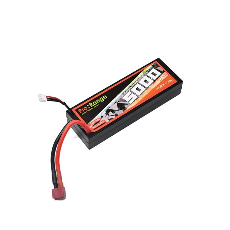 Pro-Range 7.4V 5000mAh 50C 2S Hardcase Lithium Polymer Battery Pack
