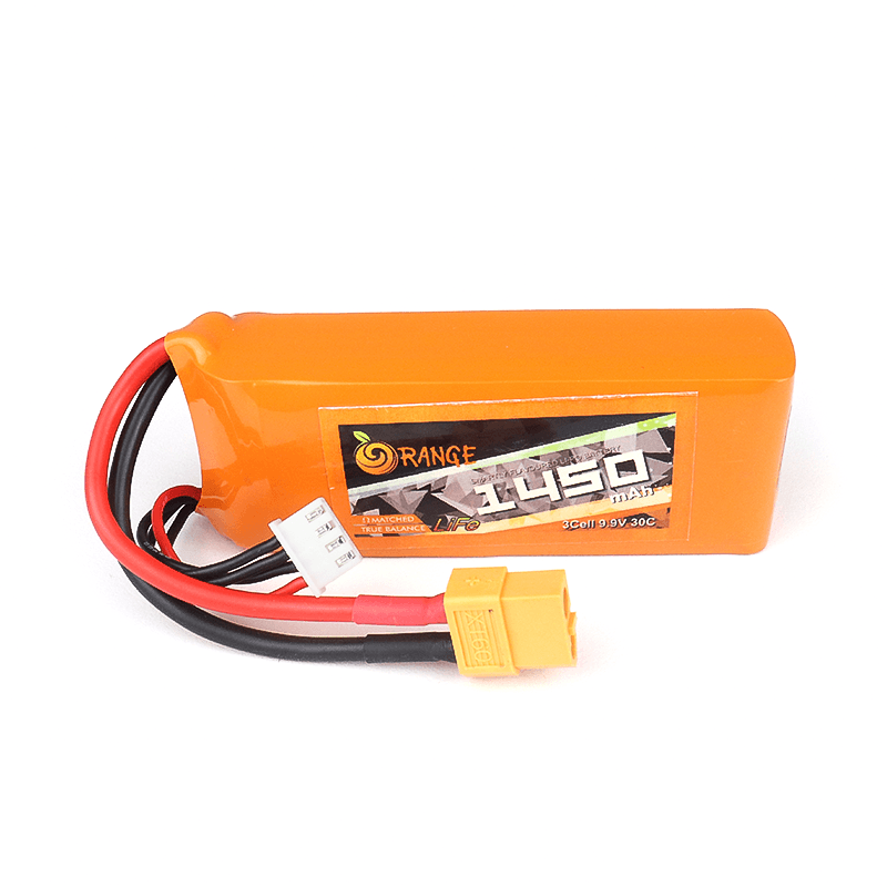 Orange 9.9V 1450mAh 30C 3S Lithium Iron Phosphate (LiFePO4) Battery Pack