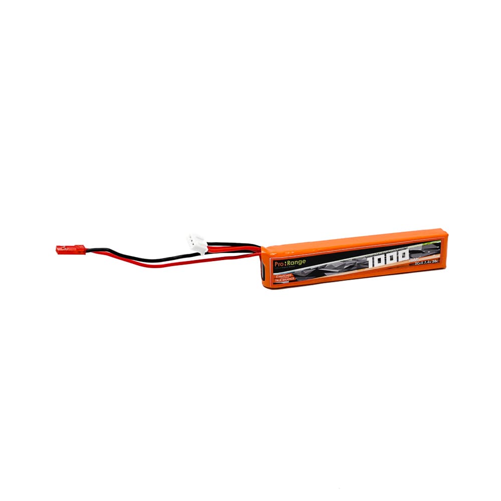 Orange 7.4V 1000mAh 20C 2S Airsoft (TX) Lithium Polymer Battery Pack