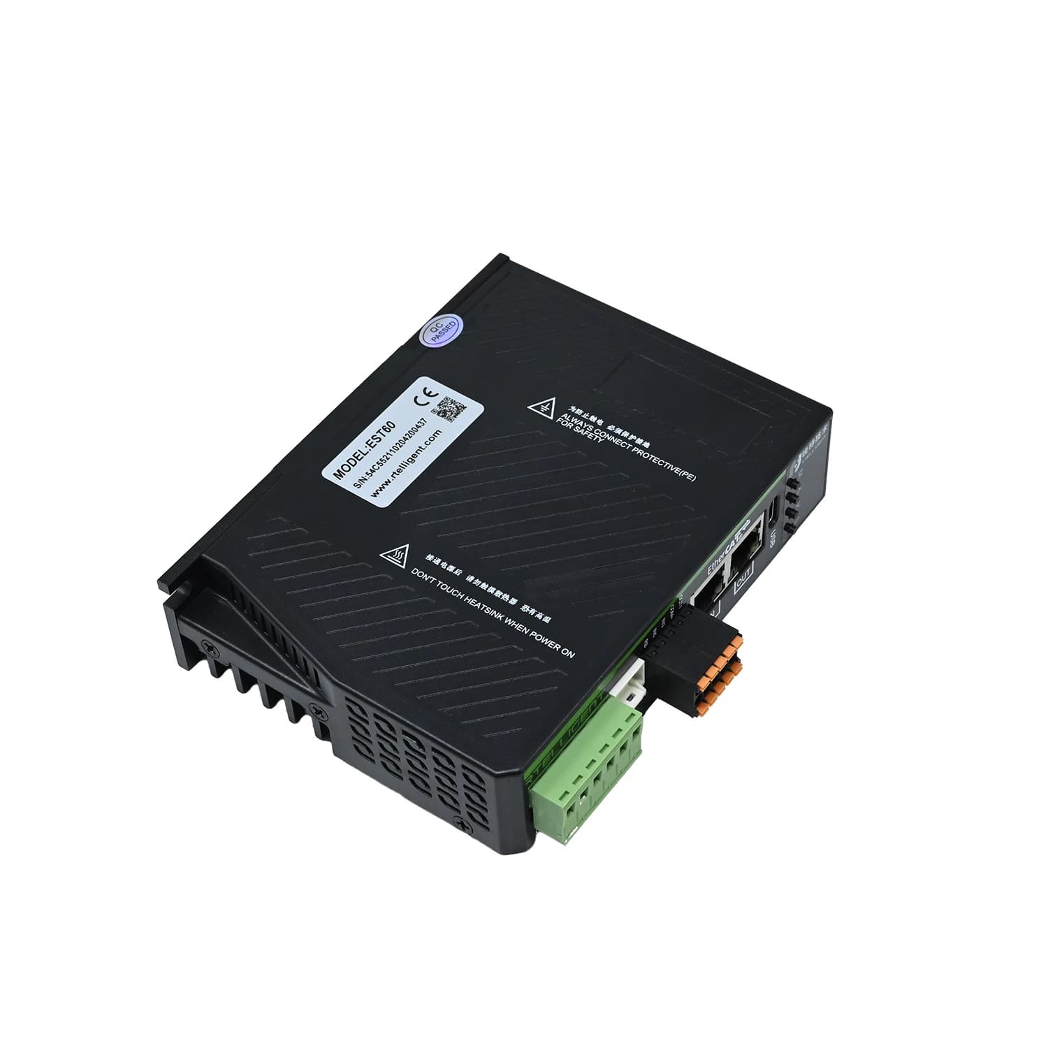 Rtelligent EtherCAT Stepper Driver For Closed Loop Stepper Motors Below NEMA24TYPE C Digital Display Debugging Panel-EST60