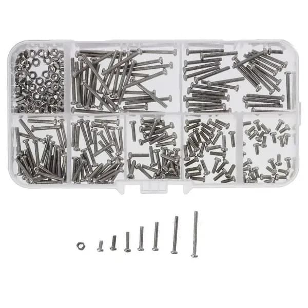 DIN7985 A2 Stainless Steel Phillips Pan Head Screws with Hex Nuts (310pcs)