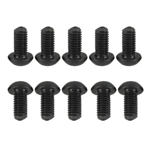 M2*8 mm Grade Round Head Hex Socket head Cap Screws carban Steel Black (Pack of 10pcs )