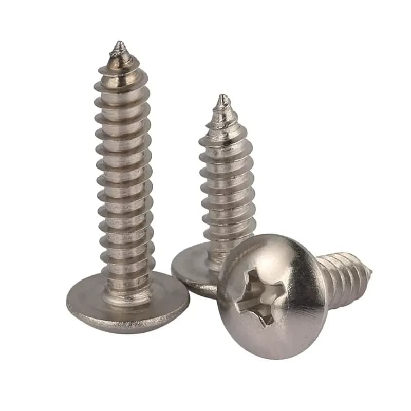 M3 × 10 mm Grade 4.8 Cross Recessed Large Flat Head Self-Tapping Screw (Pack of 10pcs)
